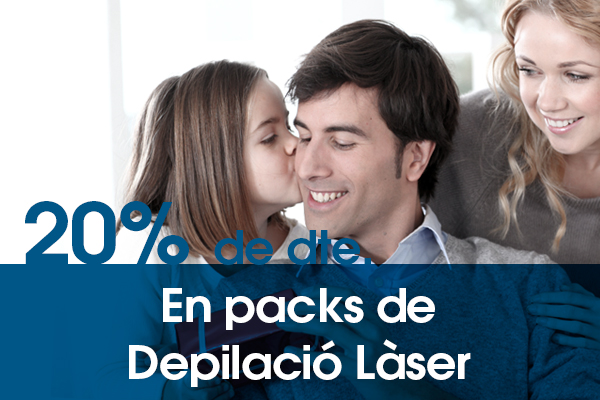 20% de descompte en packs de depilació laser
